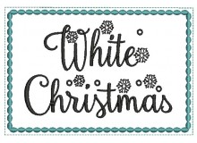 Stickdatei - ITH Postkarte White Christmas
